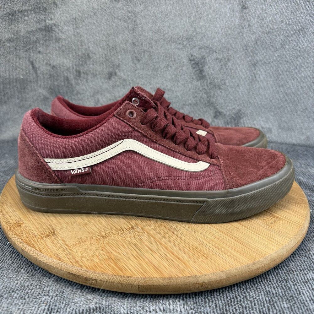 Vans Old Skool Wafflecup BMX Shoes Mens Size 9 Red Skate Sneakers No Insoles